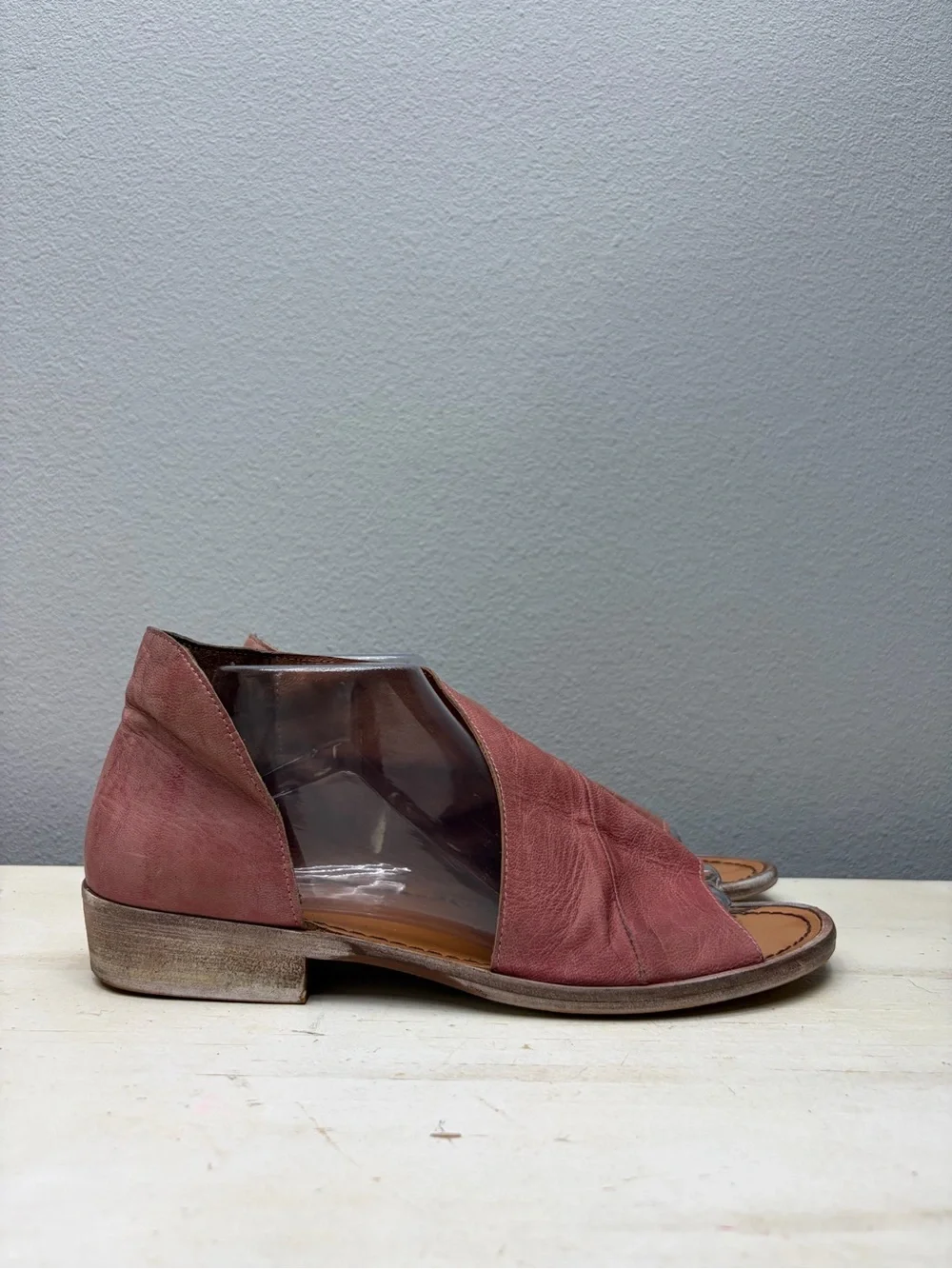 Free people Red Leather Mont Black Sandals Size 41